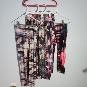 Colorful Patterned Leggings, Set Of 4